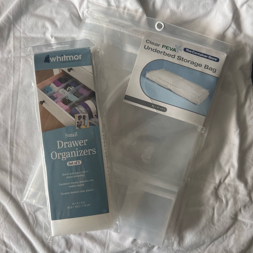 NIP BUNDLE OF 2 UNDER BED AND DRAWER STORAGE BAGS